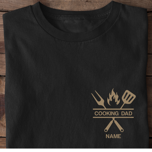 The COOKING DAD, nome personalizável, camisa unissex, - camisa premium