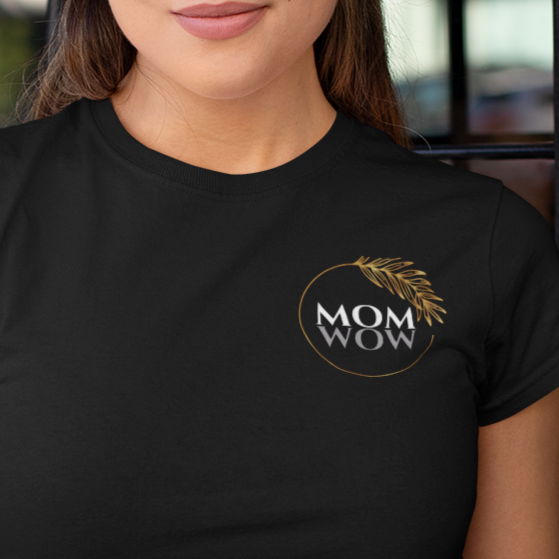 MOM WOW T-shirt schwarz